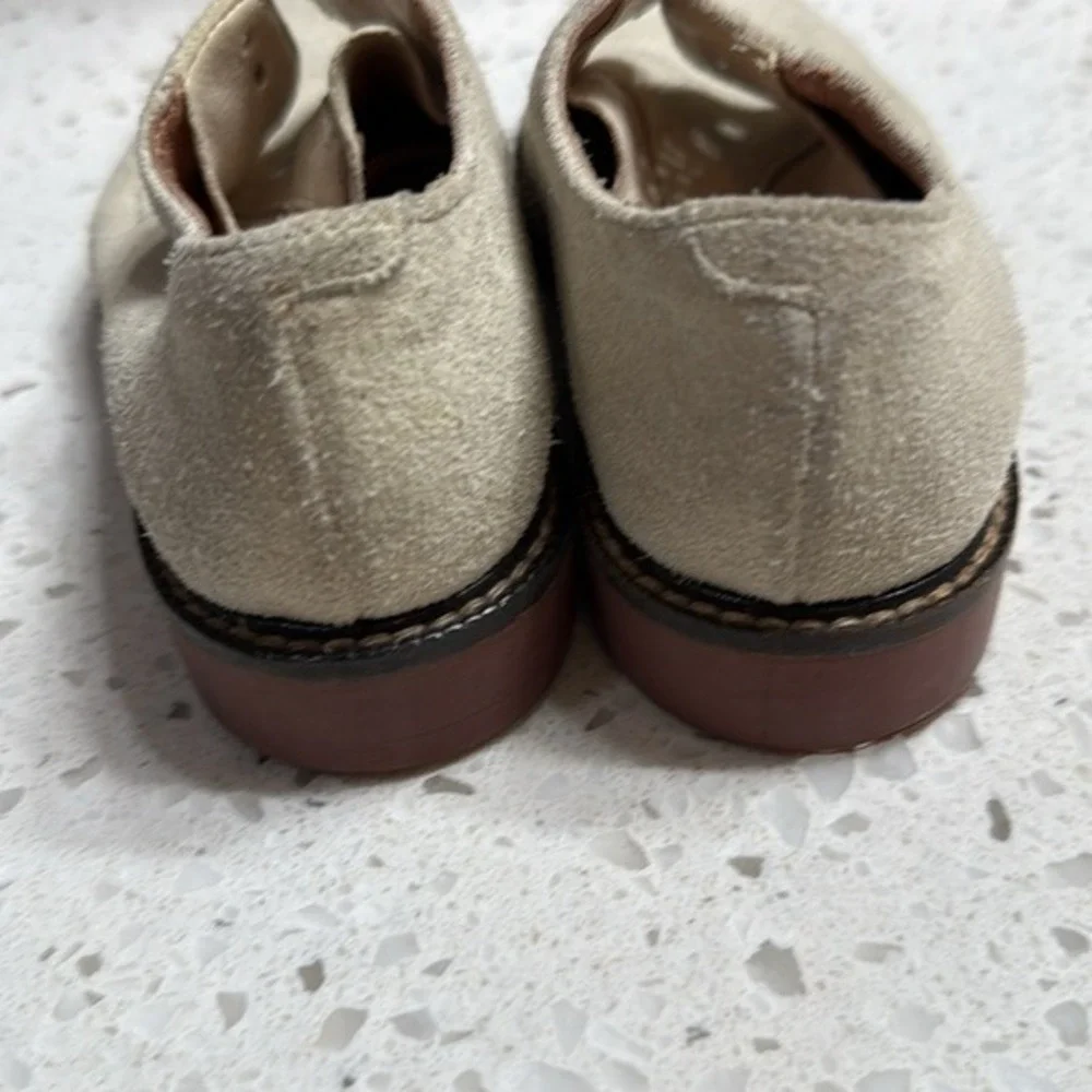 Crewcuts Cream Suede‎ Oxfords preppy  SZ 11 Kids event wedding